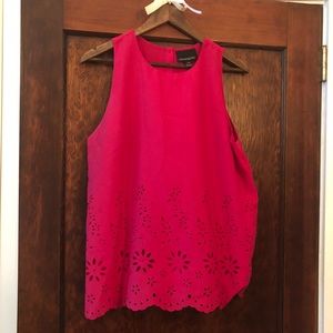 Cynthia Rowley Eyelet Cutout Tank